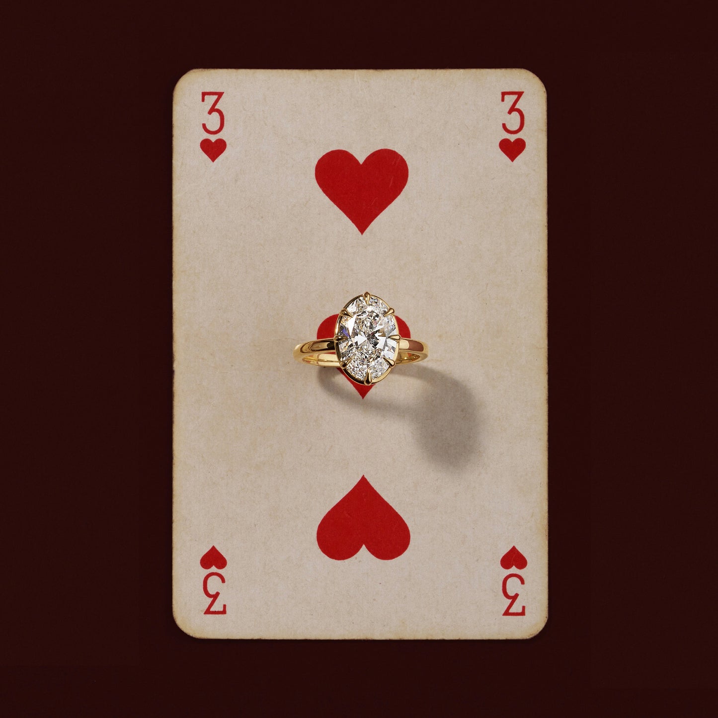 Solitaire Unique Bezel Low Profile-Oval Lab Grown Diamond Engagement Ring - Back view