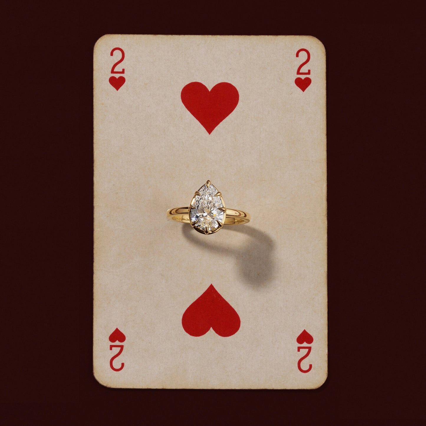 Solitaire Unique Bezel-Pear Lab Grown Diamond Engagement Ring - Lifestyle