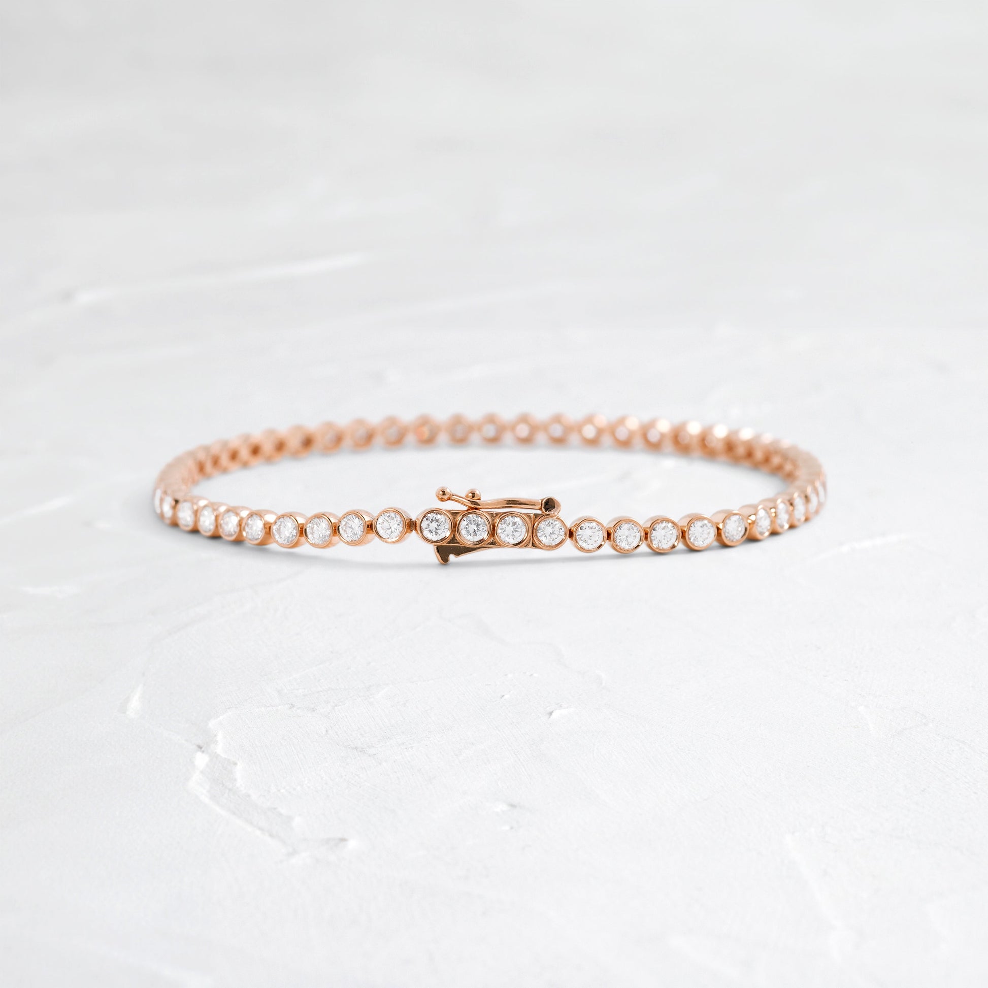 Tennis-2.8 CT Round Lab Grown Diamond BraceletsTennis-2.8 CT Round Lab Grown Diamond Bracelets - On model