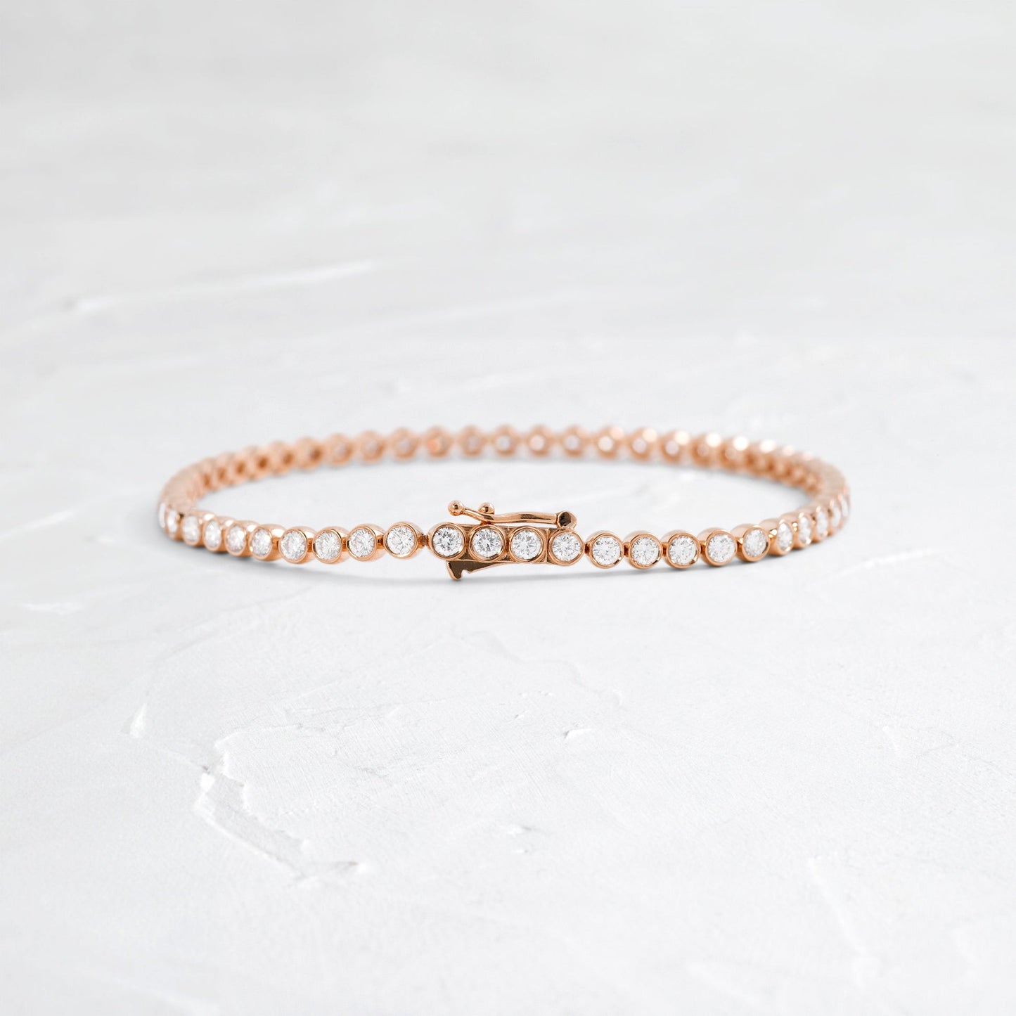 Tennis-2.8 CT Round Lab Grown Diamond BraceletsTennis-2.8 CT Round Lab Grown Diamond Bracelets - On model