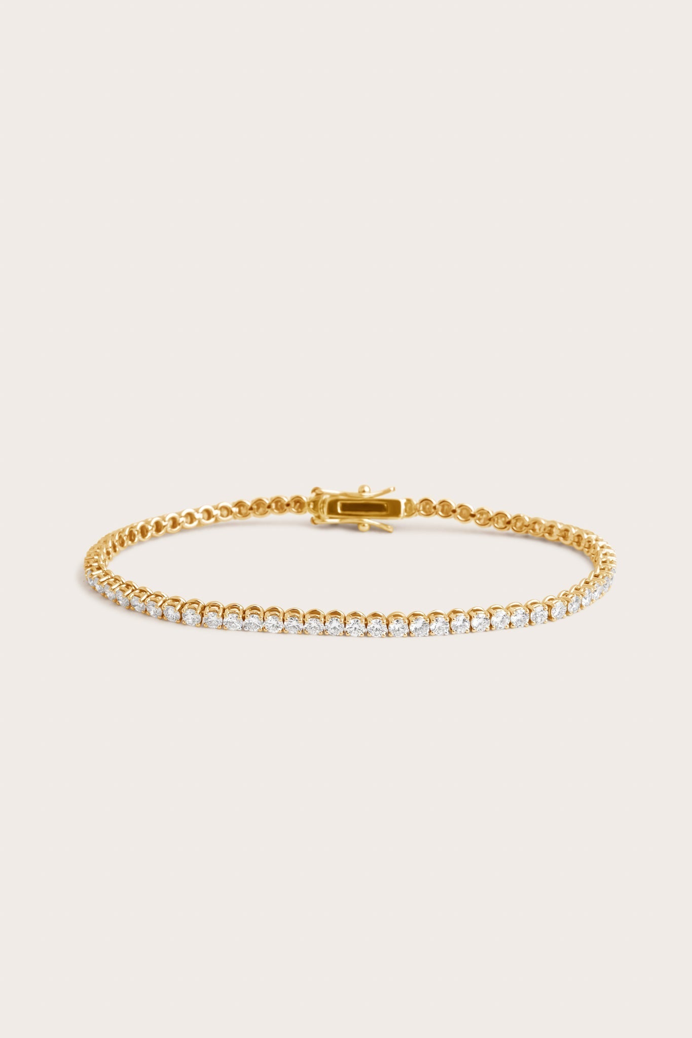 Tennis-3.4 CT Round Lab Grown Diamond BraceletsTennis-3.4 CT Round Lab Grown Diamond Bracelets - Front view