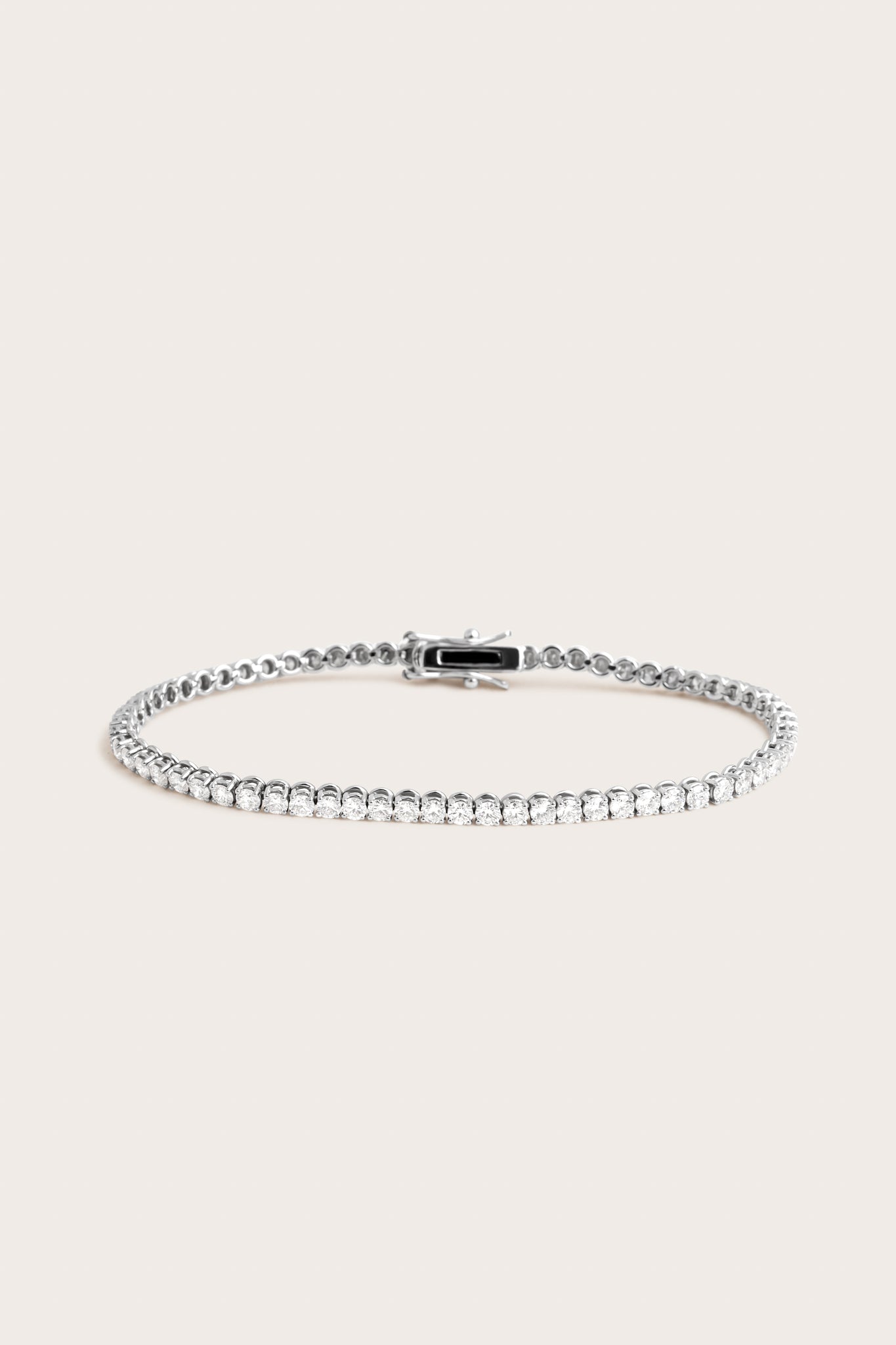 Tennis-3.4 CT Round Lab Grown Diamond BraceletsTennis-3.4 CT Round Lab Grown Diamond Bracelets - Front view