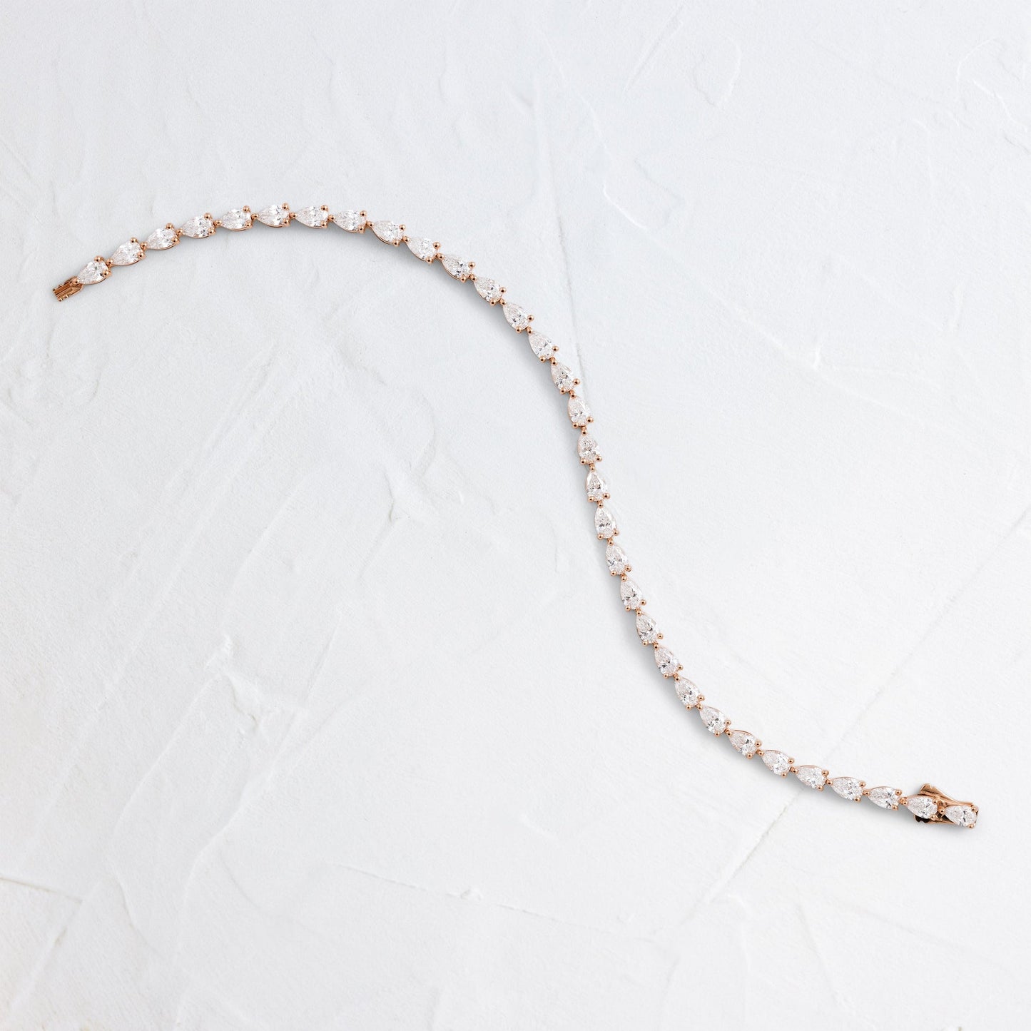 Tennis-5.2 CT Pear Lab Grown Diamond BraceletsTennis-5.2 CT Pear Lab Grown Diamond Bracelets - Detail view