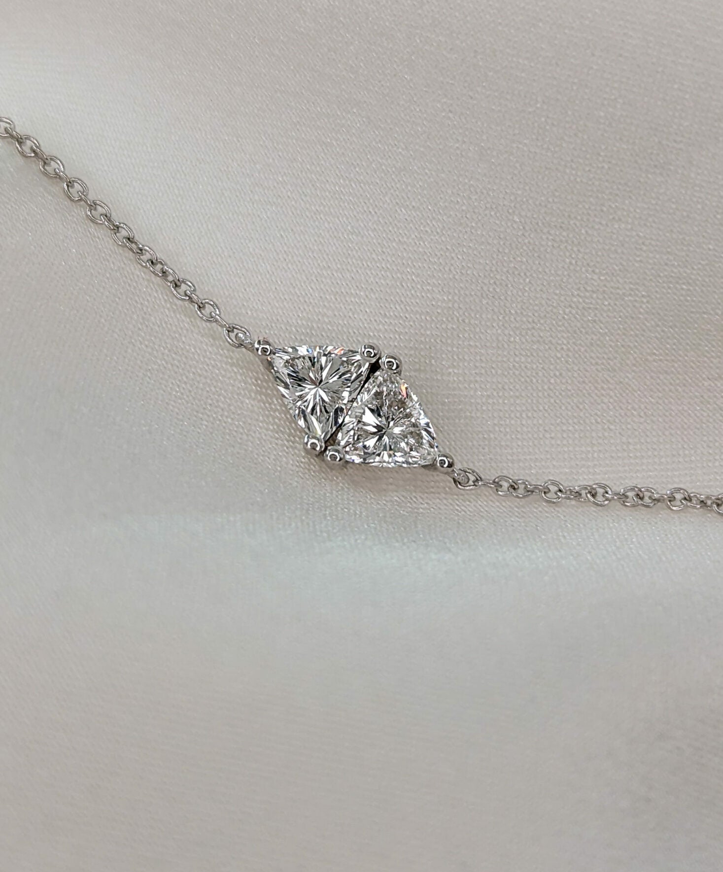 Toi Et Moi-0.3 CT Trillion Lab Grown Diamond BraceletsToi Et Moi-0.3 CT Trillion Lab Grown Diamond Bracelets - Front view