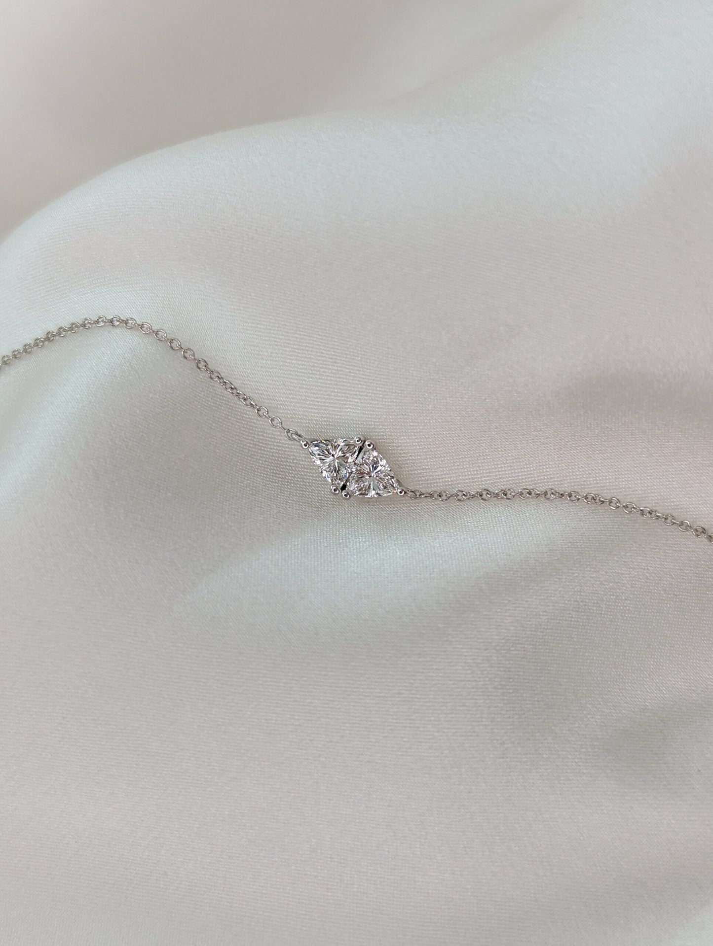 Toi Et Moi-0.3 CT Trillion Lab Grown Diamond BraceletsToi Et Moi-0.3 CT Trillion Lab Grown Diamond Bracelets - Detail view