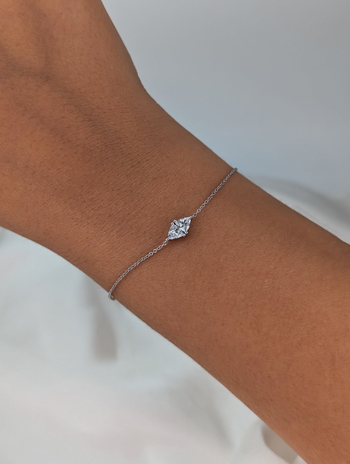 Toi Et Moi-0.3 CT Trillion Lab Grown Diamond BraceletsToi Et Moi-0.3 CT Trillion Lab Grown Diamond Bracelets - On model