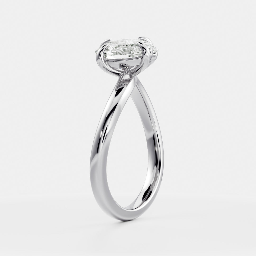Toi Et Moi Curved- 1.55 CT Oval & 1.0 CT Marquise Moissanite Engagement RingToi Et Moi Curved- 1.55 CT Oval & 1.0 CT Marquise Moissanite Engagement Ring - Lifestyle