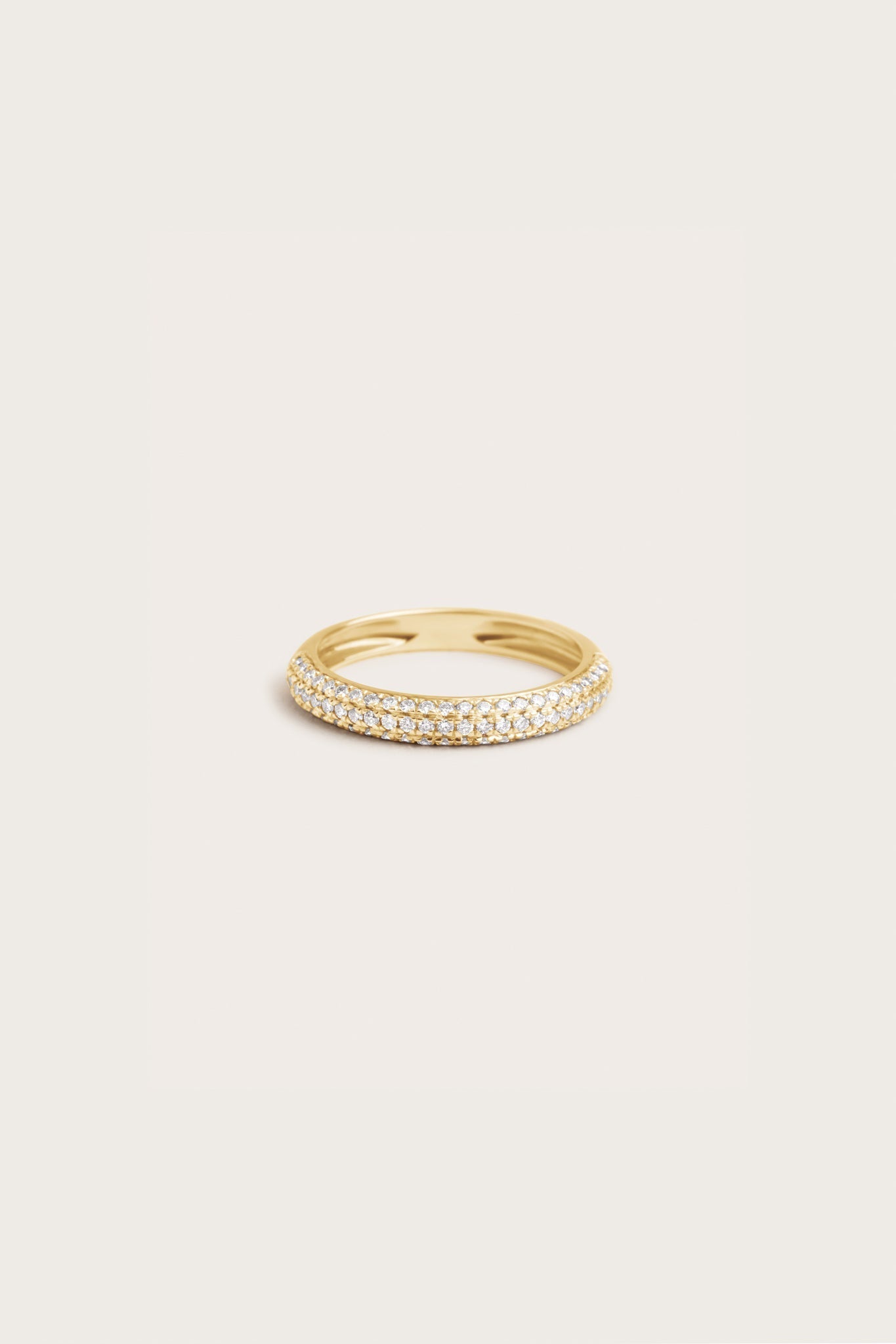 Triple Pave- 0.30 CT Round Lab Grown Diamond Wedding BandTriple Pave- 0.30 CT Round Lab Grown Diamond Wedding Band - Front view