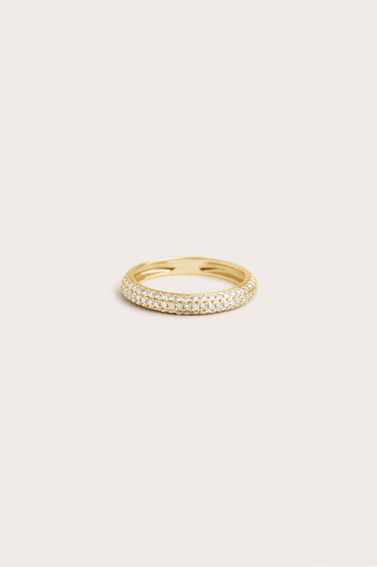 Triple Pave- 0.30 CT Round Lab Grown Diamond Wedding BandTriple Pave- 0.30 CT Round Lab Grown Diamond Wedding Band - Front view