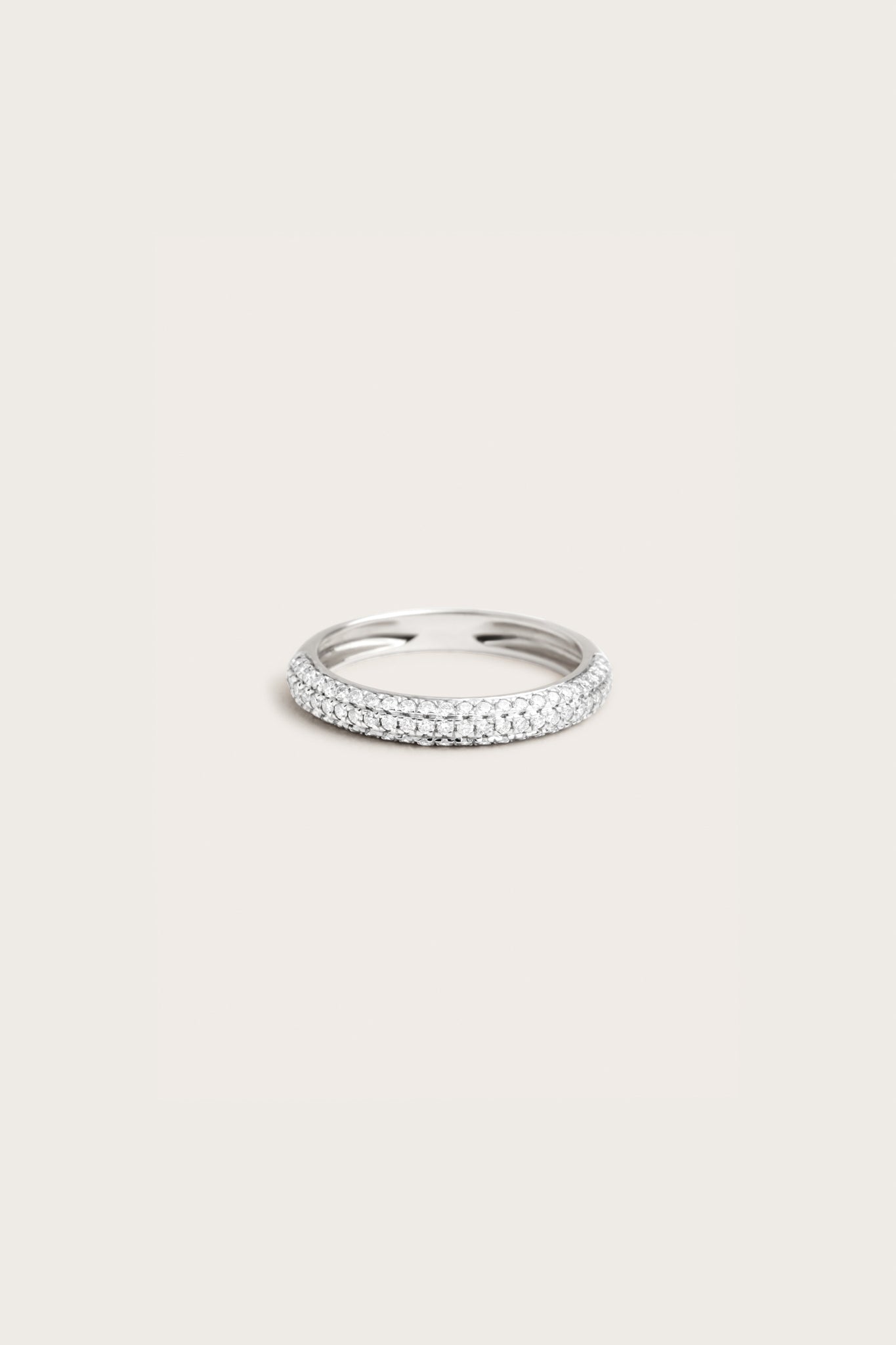 Triple Pave- 0.30 CT Round Lab Grown Diamond Wedding BandTriple Pave- 0.30 CT Round Lab Grown Diamond Wedding Band - Detail view