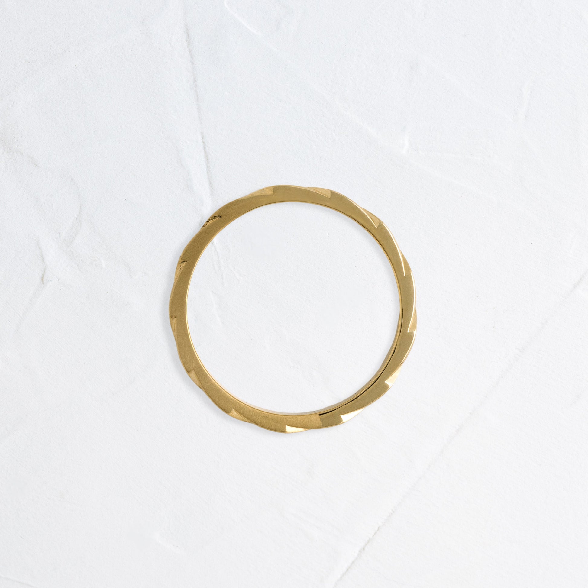 Woven Pattern- Men's Wedding BandWoven Pattern- Men's Wedding Band - Front view