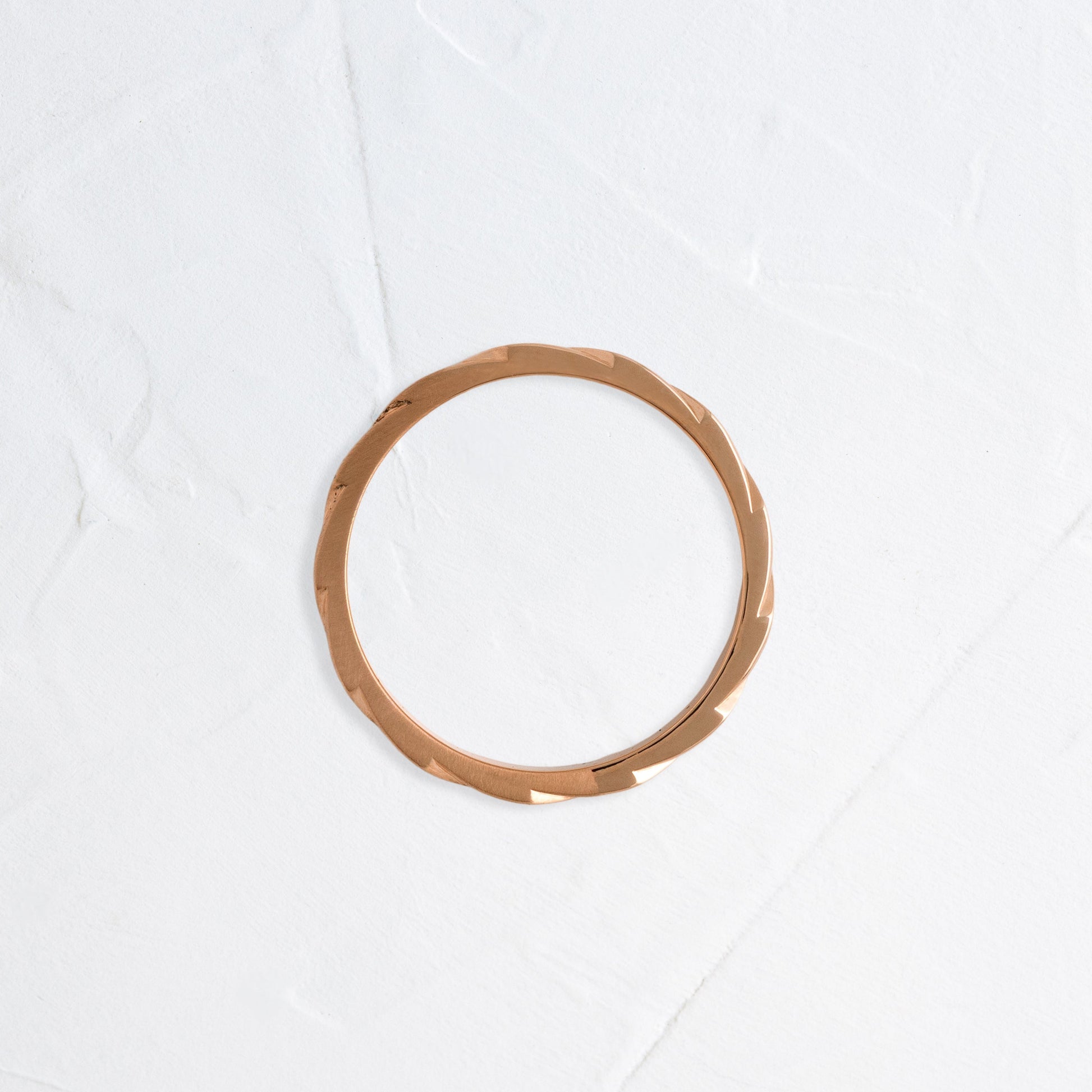 Woven Pattern- Men's Wedding BandWoven Pattern- Men's Wedding Band - Front view